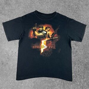 Resident Evil 5 Capcom Video Game Promo T-Shirt Mens Medium Black PlayStation